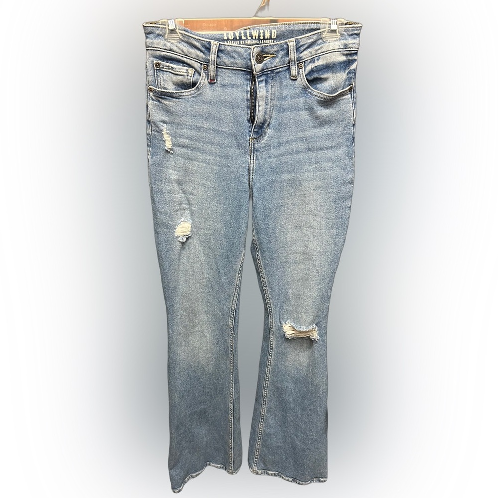 Idyllwind Light Blue Distressed Wide Leg Jeans
